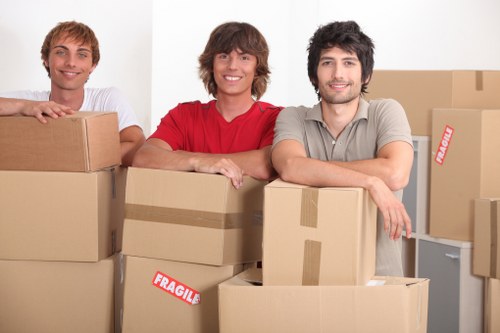 Local removal van transporting furniture from a Balham flat