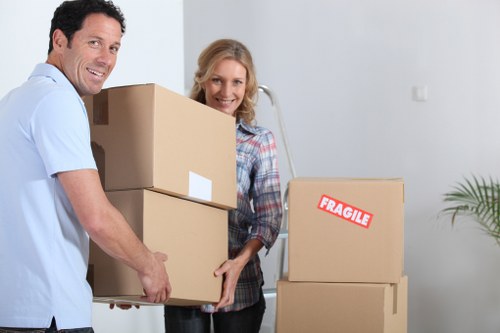 Local moving truck loaded for a flat or house move in Balham